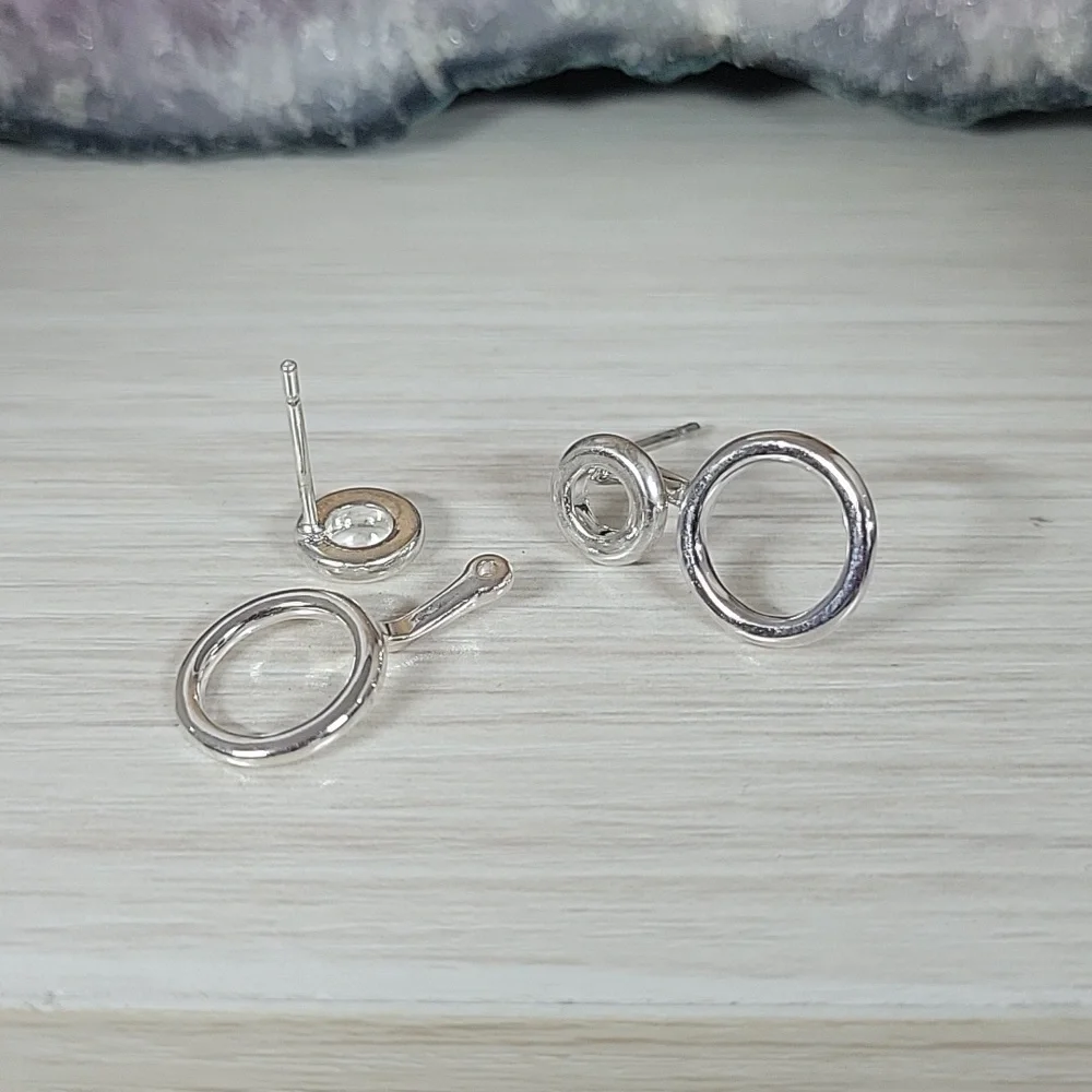 Front/Back Double Bubble Stud Earrings - Picture 6 of 6